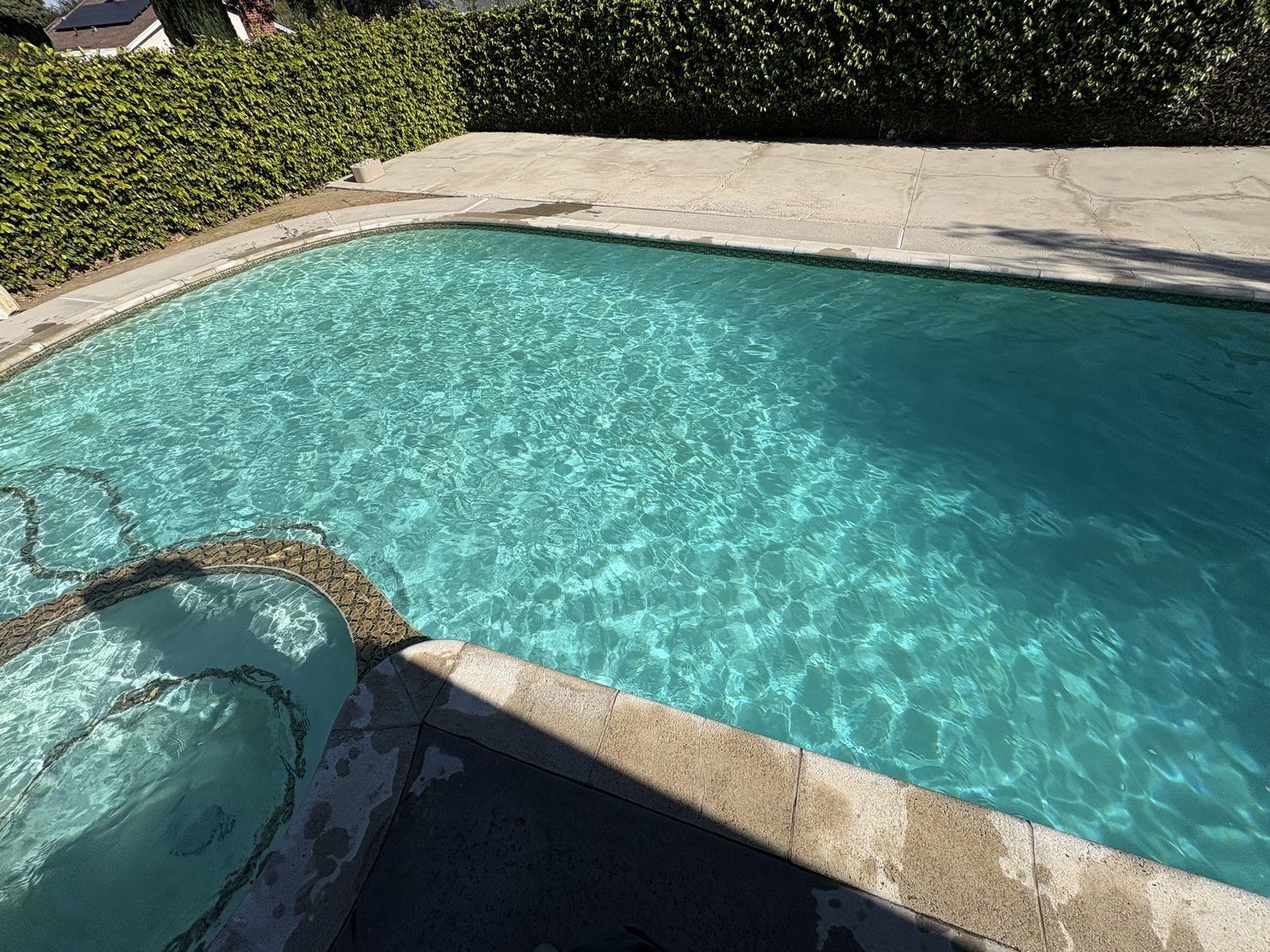 Restored clear pool water after Dynasty Pool Care